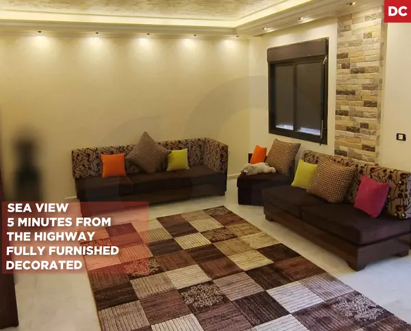 1 storage room--2 Balconies- Sea View IN Jbeil