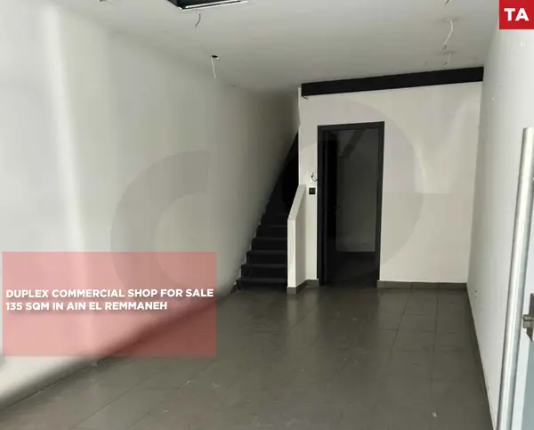 Duplex commercial shop/Ain El Remmaneh,Beirut