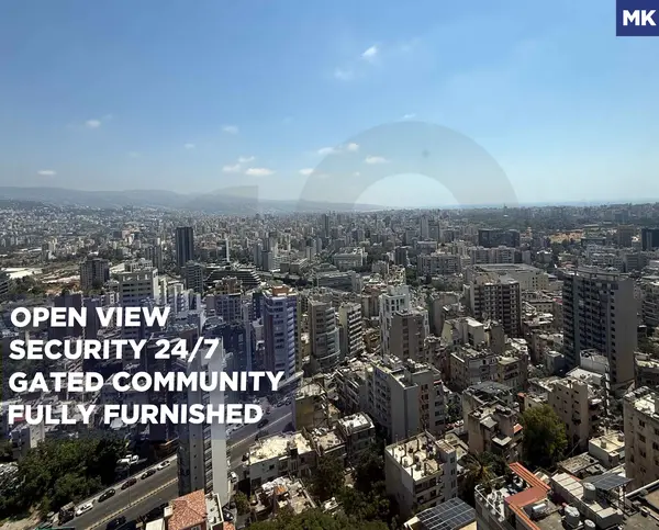 RENT/BREATHTAKING OPEN VIEWS/24/7 security/ fully furnished/ACHRAFIEH,BEIRUT