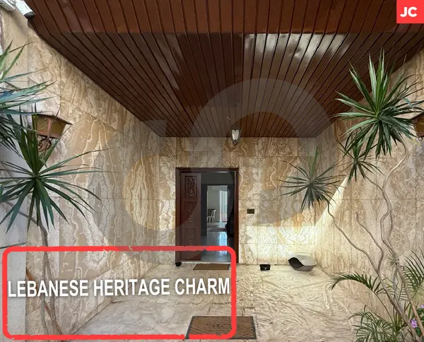 370 SQM Traditional Lebanese Apartment – Timeless Charm in Prime Fanar