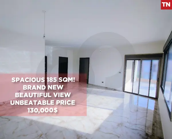 Spacious 185 SQM Apartment for Sale – living room–salon- Big Balconies – Beautiful View – Only 130,000$