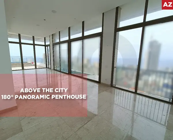 360 sqm Penthouse, panoramic 180° view in Beirut Hamra