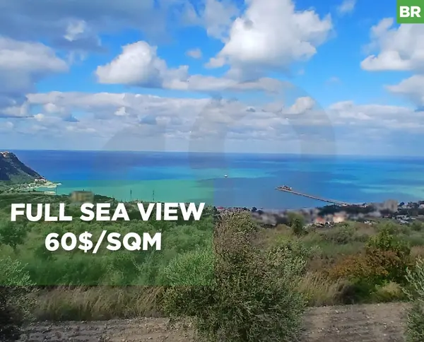 full sea view, 60$/sqm, kefraya