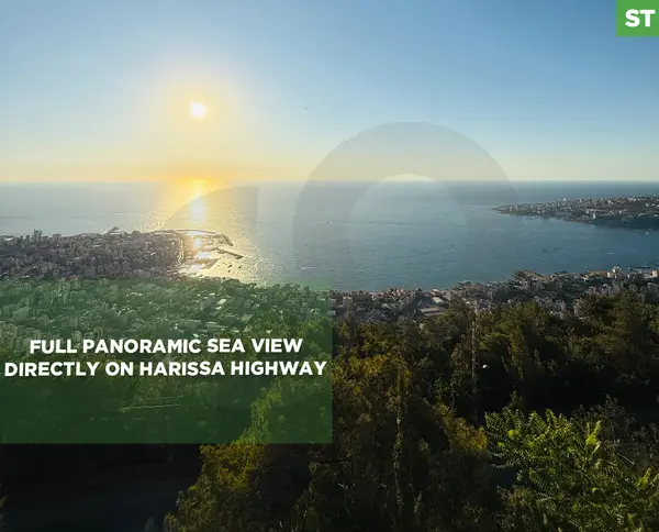 Full panoramic Sea view, on the highway, Harissa