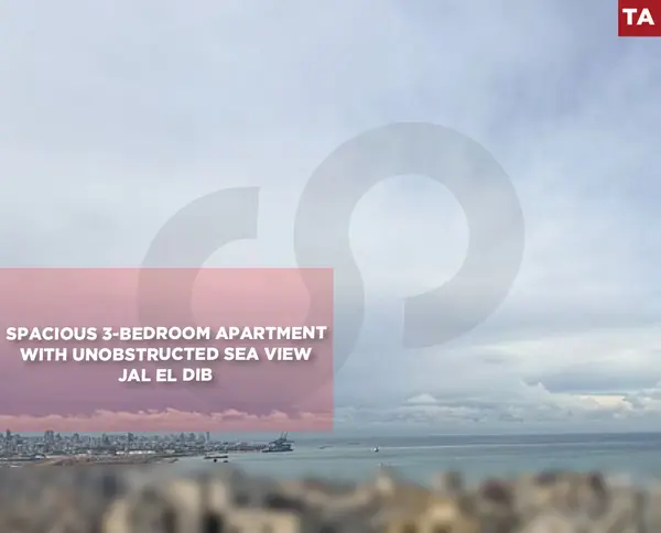 2 Balconies, 1 parking, Sea View,Jal El Dib