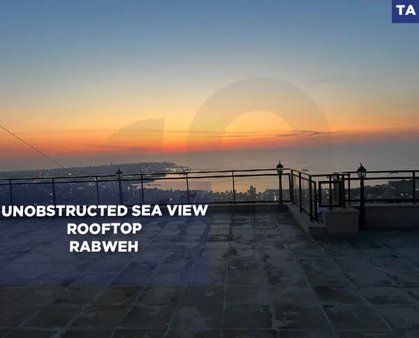 Unobstructed Sea-View Rooftop, terrace, Rabweh
