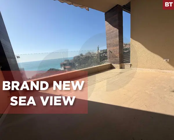 sea view, covered parking, 3 balconies, Kfarhbab