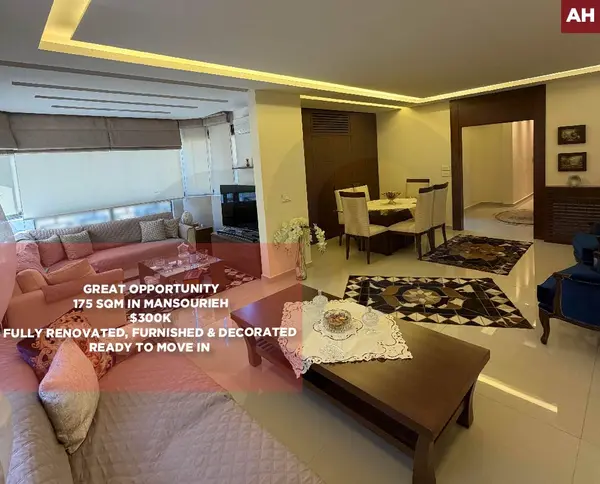 Furnished & Decorated, metn, Mansourieh, Metn