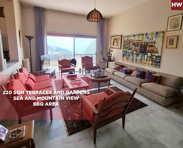 Prime location, sea, mountain view, terrace,keserouan, fatqa
