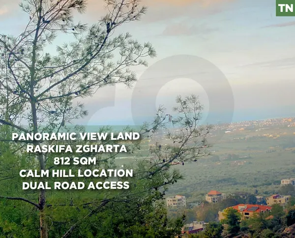 812 SQM Land for Sale in Raskifa –Hilltop –Panoramic View