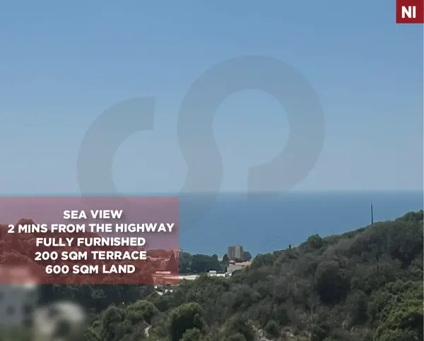 SEA VIEW, FULLY FURNISHED, TERRACE, AAMCHIT-JBEIL
