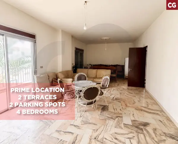 4 Bedrooms apartment with 2 Terraces for Sale in Ain El Remmaneh