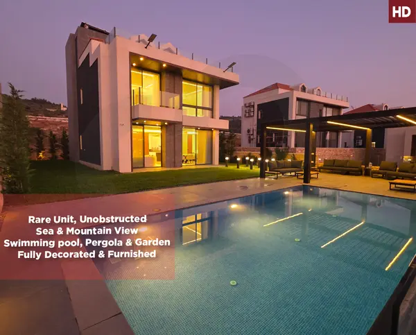 VILLA FOR SALE / SEA AND MOUNTAIN VIEW / FULLY FURNISHED / DAMOUR-CHOUF