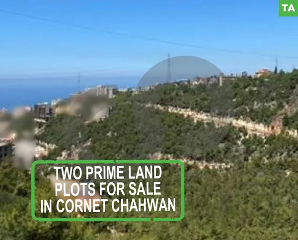 Two Prime Land Plots for Sale in Cornet Chahwan