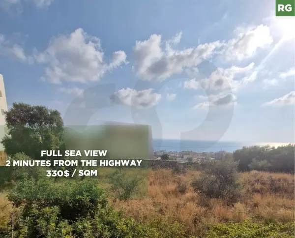 FULL SEA VIEW / LAND FOR SALE / AAMCHIT-JBEIL