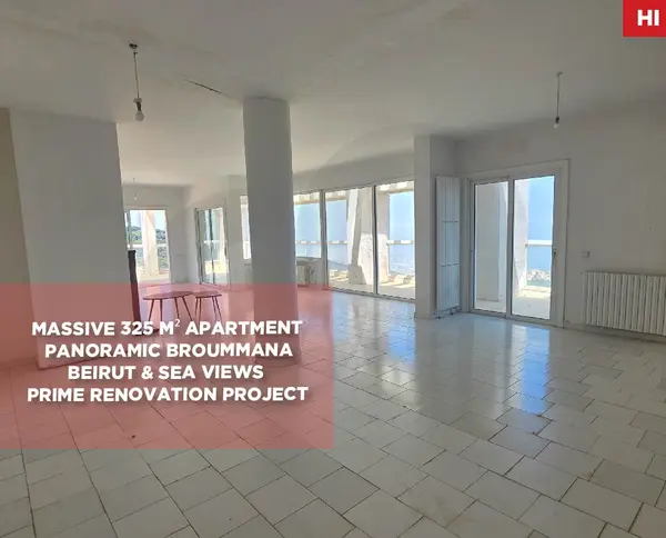 Massive 325 m2 Apartment - Panoramic Broummana Sea Views – Prime Renovation Project