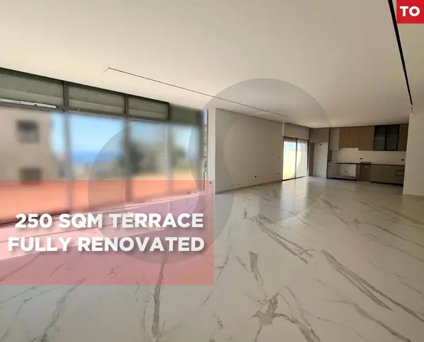 250 SQM Terrace , Fully renovated , Rabweh