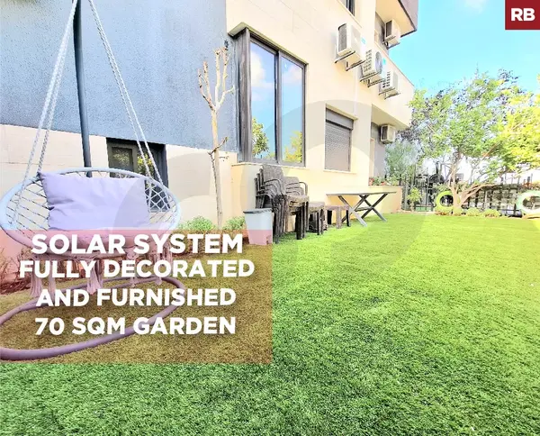 Fully Decorated and Furnished/70 sqm private garden/Jbeil/Aamchit-/Gherfine