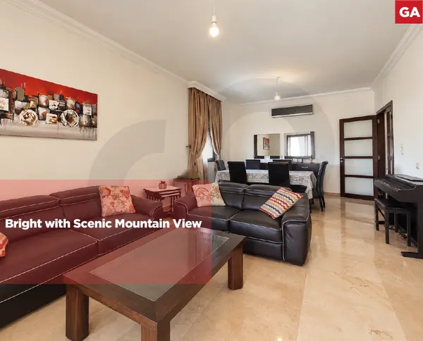Bright with Scenic Mountain View/Fully furnished/MANSOURIEH-METN
