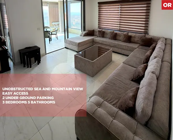 Apartment with beautiful sea and mountain view For Sale/Prime location/Easy access/DAWHET EL HOSS-ALEY