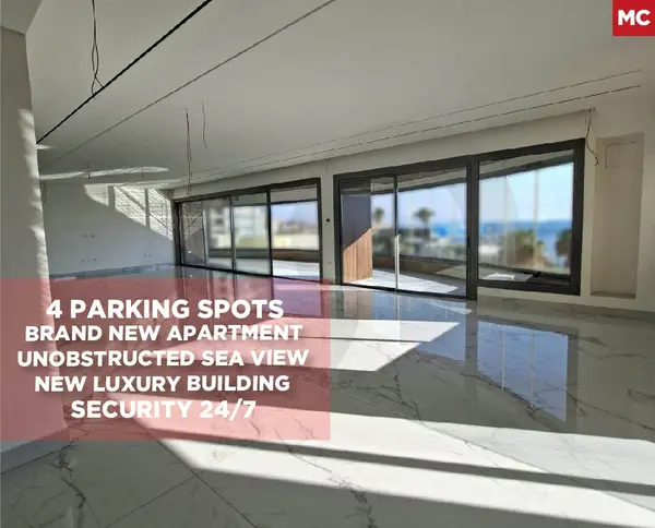 Brand New Apartment/Unobstructed Sea View/Beirut/Rawche