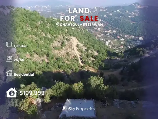 Land 1,360m² for Sale in Chahtoul