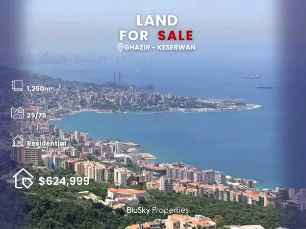Land 1,250m² for Sale in Ghazir