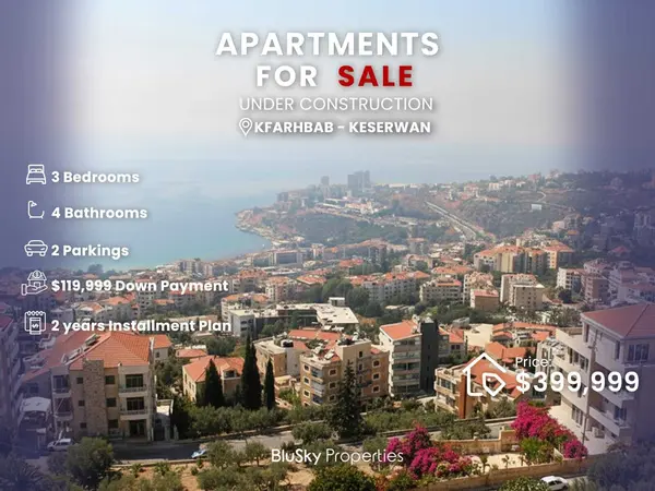 Apartment 200m² Sea View for Sale in Kfarhbab
