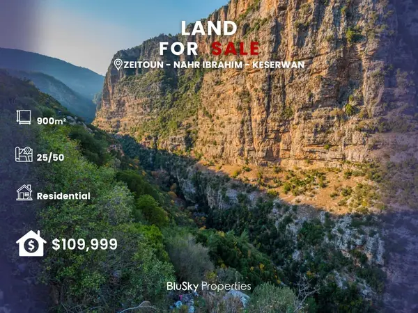 Land 900m² for Sale in Nahr Ibrahim