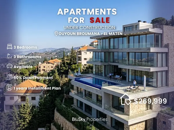 Apartments for Sale in Ouyoun Broumana
