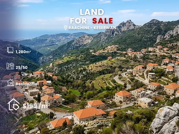 Land 1,280m² for Sale in Raachine