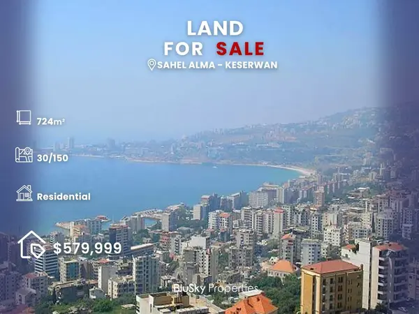 Land 724m² for Sale in Sahel Alma