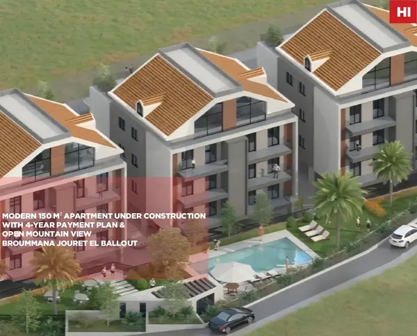 Under Construction Apartment/4-Year Payment Plan/Open Mountain View/JOURET AL BALLOUT-METN