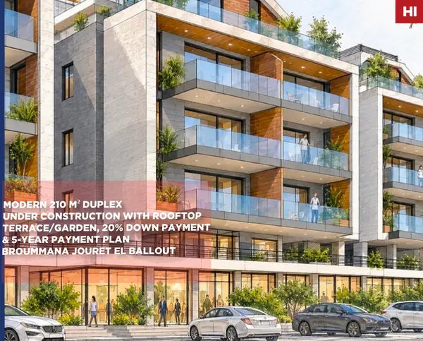 DUPLEX UNDER CONSTRUCTION/ 5-Year Payment Plan/Broummana Jouret El Ballout,METN