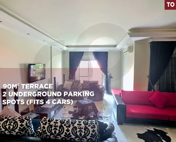 Great location/Fully Decorated/90m2 terrace/RABWEH,METN