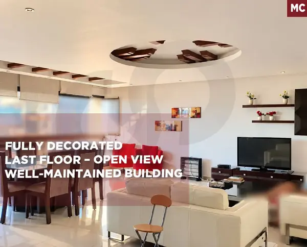 Spacious/last floor/well-maintained building/open view/Batrakieh, Beirut