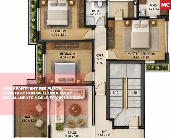 Under construction Apartment/50% Down Payment/Delivery in 1.5 Years/MAR ELIAS-BEIRUT