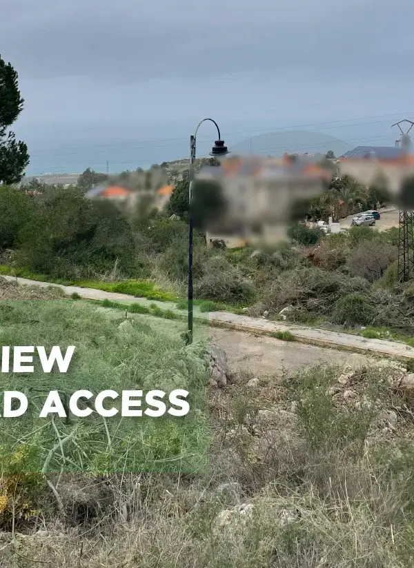 Land for sale/Sea View/2 Road access/MECHREF-ALEY