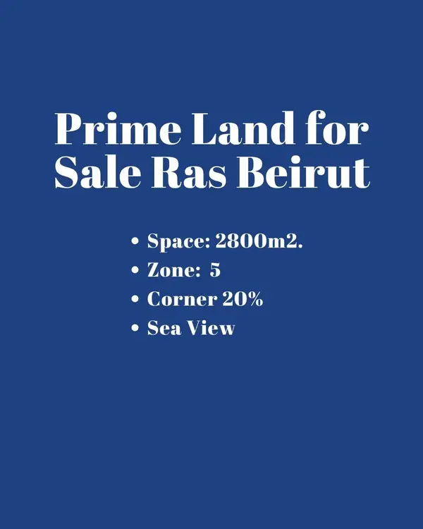 Prime Location Land with Sea View for Sale in Ras Beirut