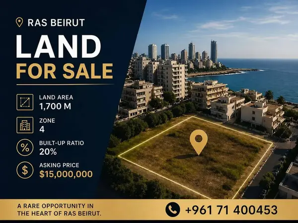 Prime Development Land for Sale in Ras Beirut