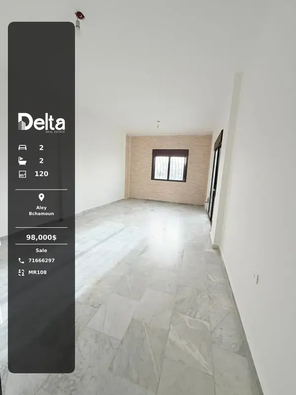 Apartment for Sale in Bchamoun, Aley – 2 BR, 120 sqm, Sea View & Mountain View