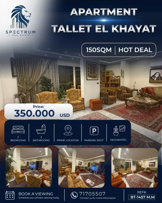 Apartment For Sale In Tallet El Khayat