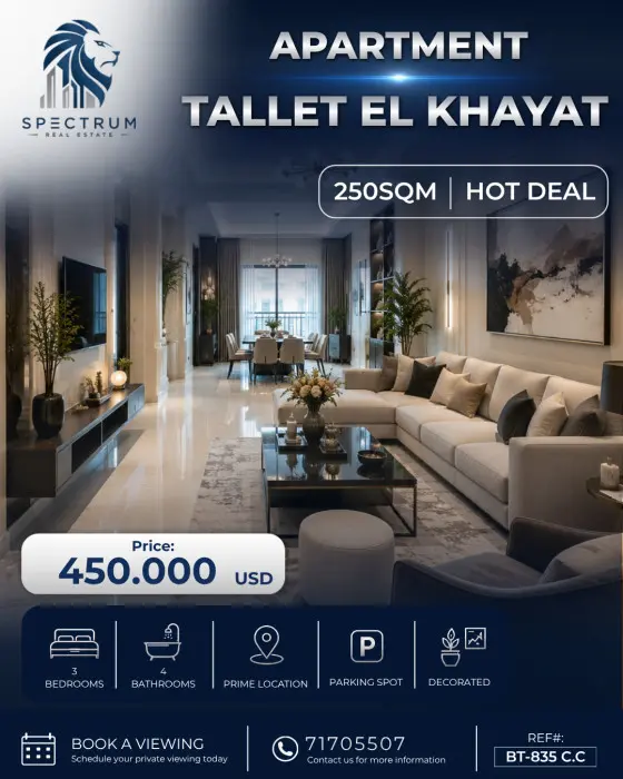 Apartment For Sale In Tallet El Khayat