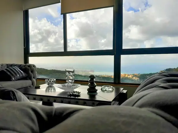Furnished Apartment in Broumana, Metn with Sea and Mountain View