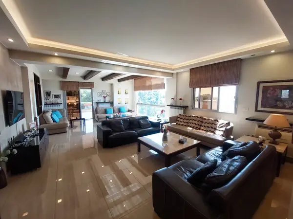 Duplex in Dik El Mehdi, Metn with Sea and Mountain View