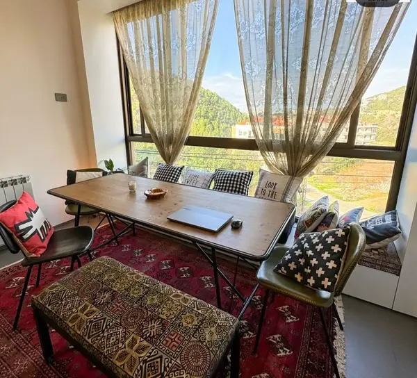 Decorated Apartment in Zikrit, Metn with a Mountain View