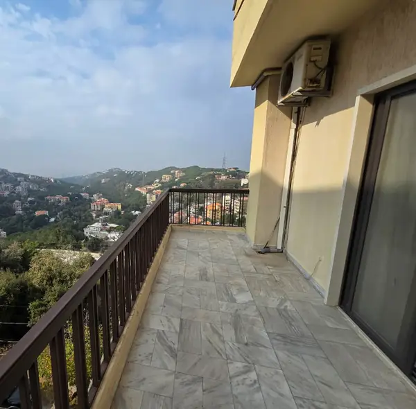 Furnished Duplex in Ain Alak, Metn with a Breathtaking Sea and Mountain View