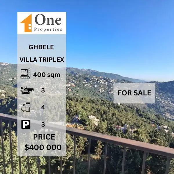 Villa Triplex For Sale In Ghbeleh